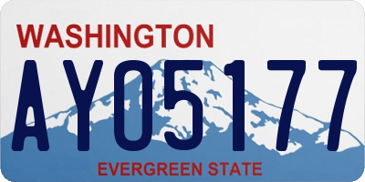 WA license plate AYO5177