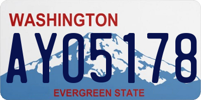 WA license plate AYO5178