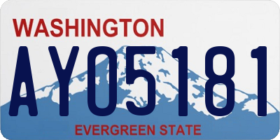 WA license plate AYO5181