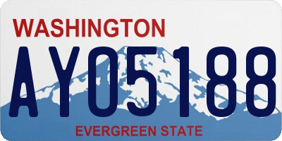 WA license plate AYO5188