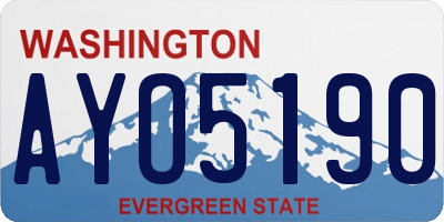 WA license plate AYO5190