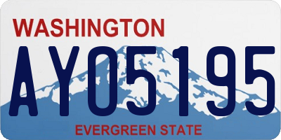 WA license plate AYO5195