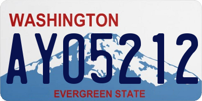 WA license plate AYO5212
