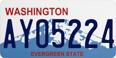 WA license plate AYO5224