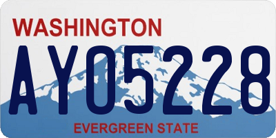 WA license plate AYO5228
