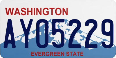 WA license plate AYO5229