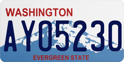 WA license plate AYO5230