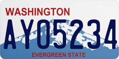 WA license plate AYO5234