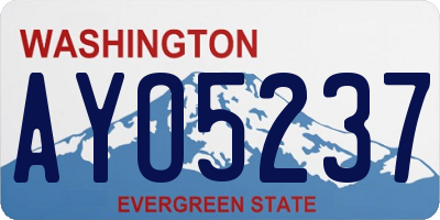 WA license plate AYO5237