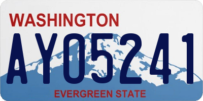 WA license plate AYO5241