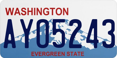 WA license plate AYO5243