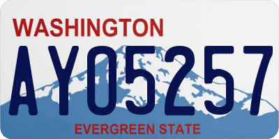 WA license plate AYO5257