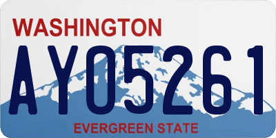 WA license plate AYO5261
