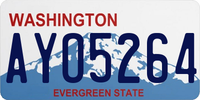WA license plate AYO5264