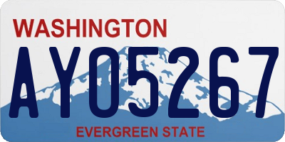 WA license plate AYO5267