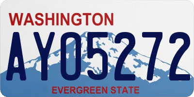 WA license plate AYO5272