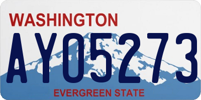 WA license plate AYO5273