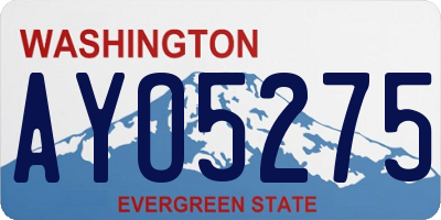 WA license plate AYO5275