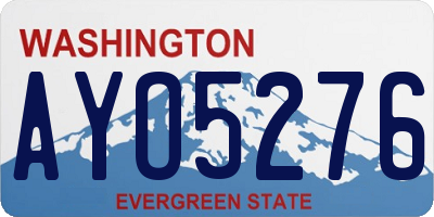 WA license plate AYO5276