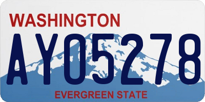WA license plate AYO5278