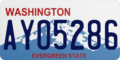 WA license plate AYO5286