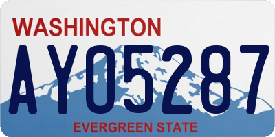 WA license plate AYO5287