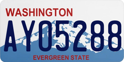WA license plate AYO5288