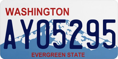 WA license plate AYO5295