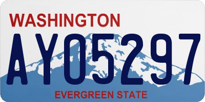 WA license plate AYO5297