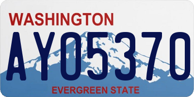 WA license plate AYO5370