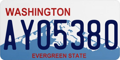 WA license plate AYO5380