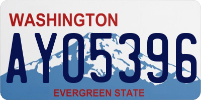 WA license plate AYO5396