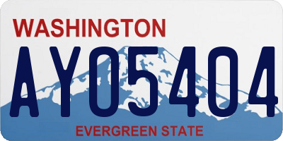 WA license plate AYO5404