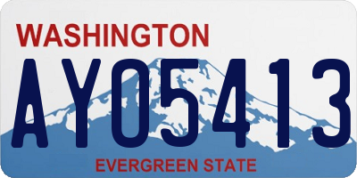 WA license plate AYO5413