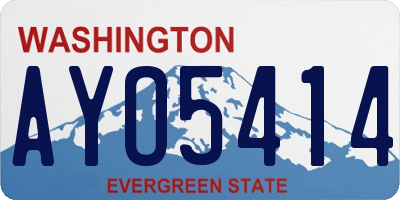 WA license plate AYO5414
