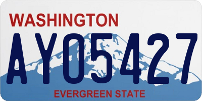 WA license plate AYO5427