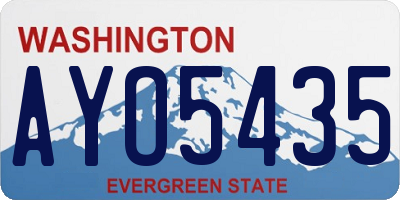 WA license plate AYO5435