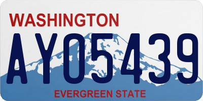 WA license plate AYO5439