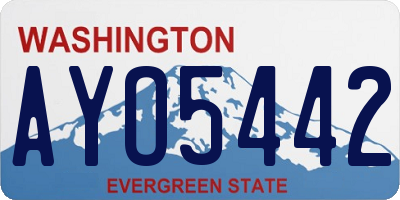 WA license plate AYO5442