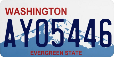 WA license plate AYO5446