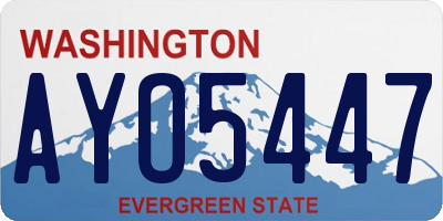 WA license plate AYO5447