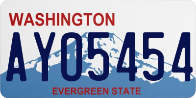 WA license plate AYO5454