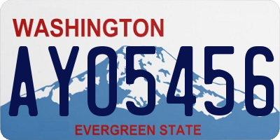 WA license plate AYO5456