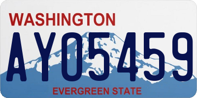 WA license plate AYO5459