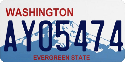 WA license plate AYO5474