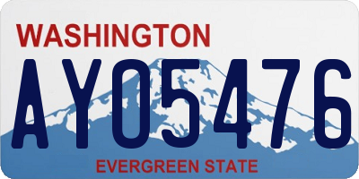 WA license plate AYO5476