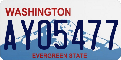 WA license plate AYO5477