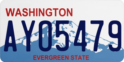 WA license plate AYO5479
