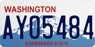 WA license plate AYO5484