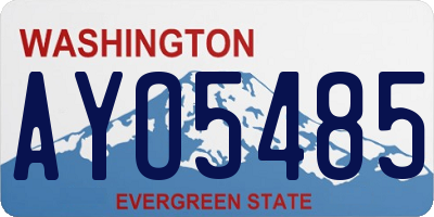 WA license plate AYO5485
